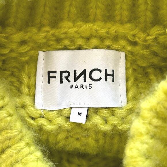 FRNCH Chiara Knit Crewneck Sweater Citron Vert Green - Picture 6 of 7